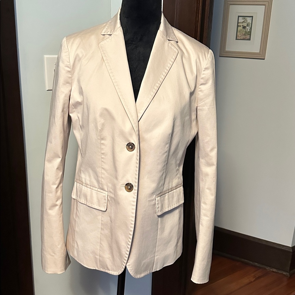 Cream Blazer with Button Details